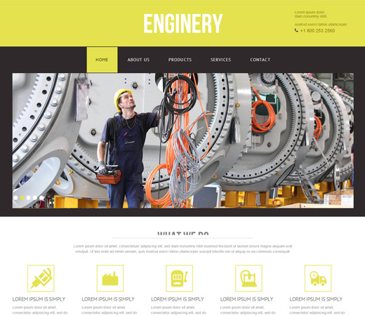 Enginery Industry website template