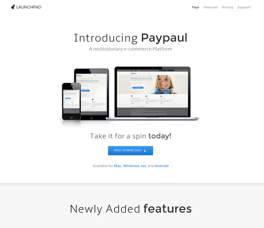 LaunchPad Product Showcase Responsive Template