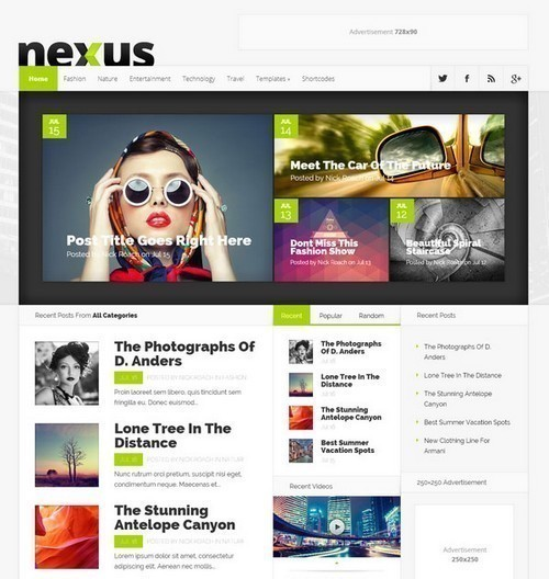 Nexus Blog Theme