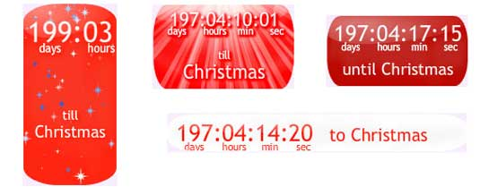 giao dien Christmas Countdown Clock 