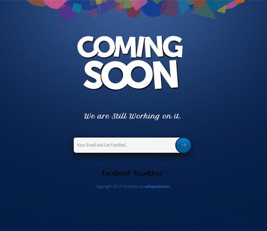 Coming Soon Responsive web Template
