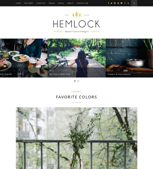 Hemlock WordPress Blog Theme